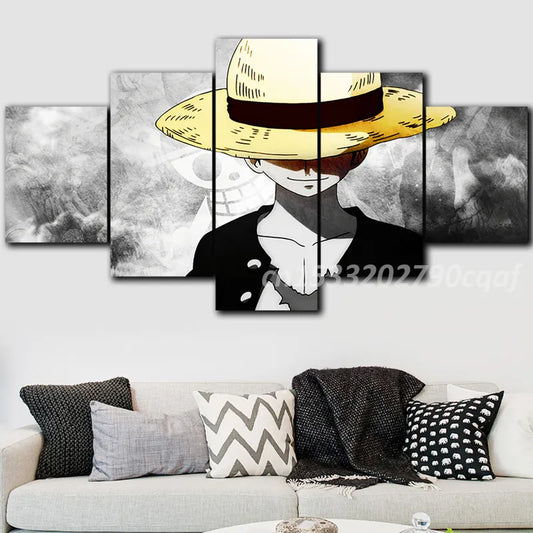One Piece 5 pieces wall canvas home decor various characters available from Luffy to Zorro to much more