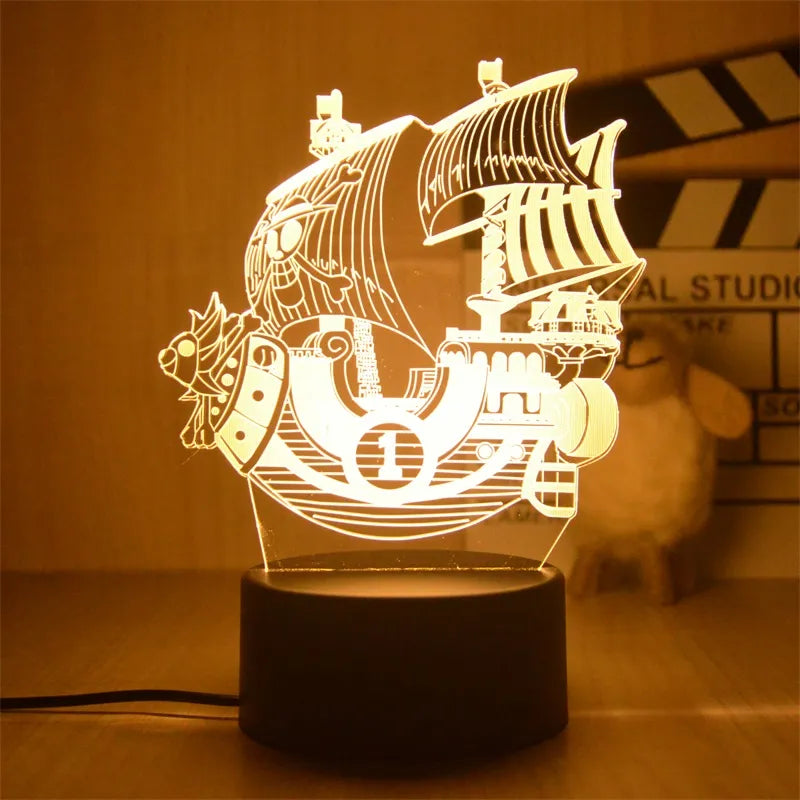 One Piece 3D lights with usb cable included and many characters like Zoro, Sanji, Luffy available.