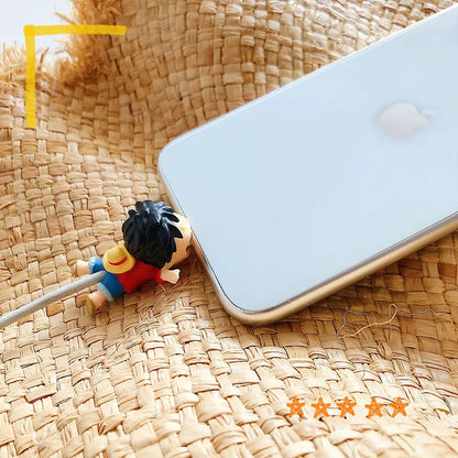 One Piece phone cable charger protector to protect your cable charger from damages, avaialble with the shape of many one piece characters like Zoro, Sanji, Luffy, Chopper, Ace and Trafalgar Law.